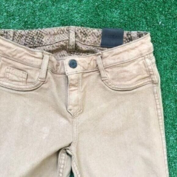 BleuLab 2 in 1 Jeans Double Sided Khaki / Snake Print Skinny Jeans Size 26 - Picture 3 of 8